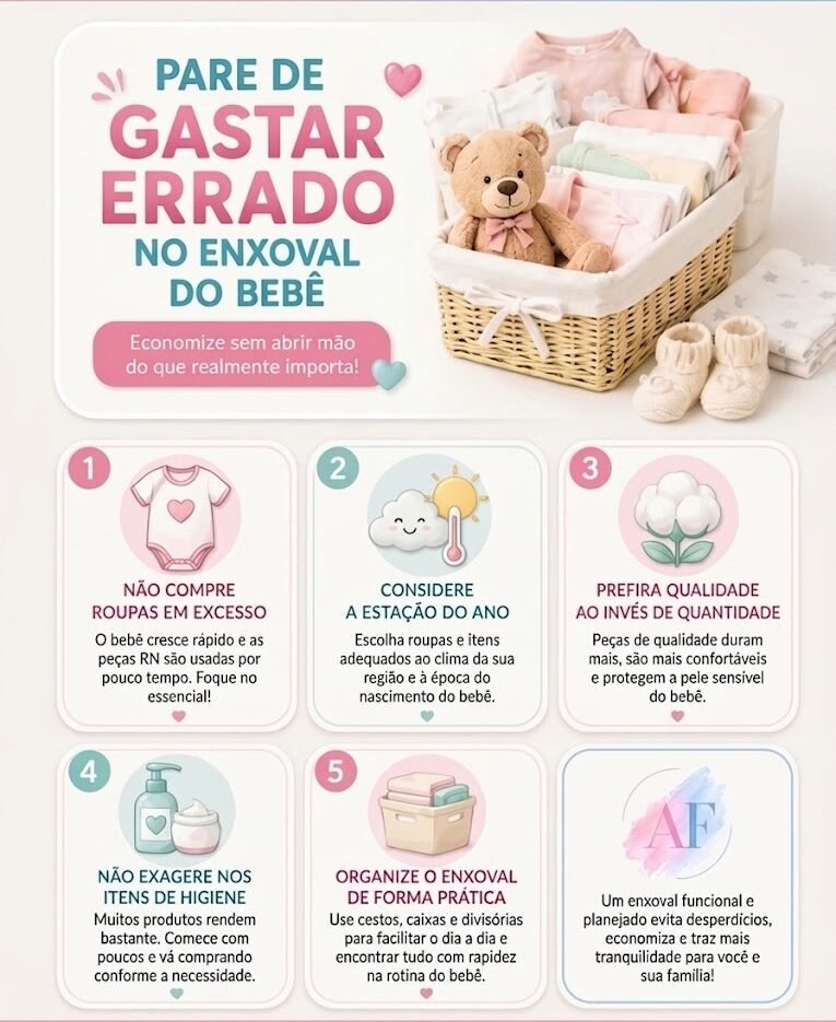 Pare de Gastar errado no enxoval do bebê
