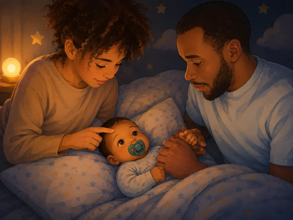 Bebê dormindo tranquilamente no berço rotina de sono segura, quando o bebê dorme a noite toda